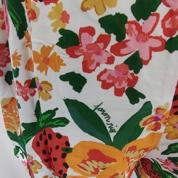 FARM RIO Romper XL Floral Off-White Flowerful Sketch Belted NEW - Picture 13 of 16